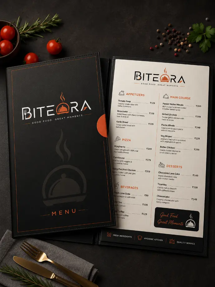 Restaurant Menu Card Design